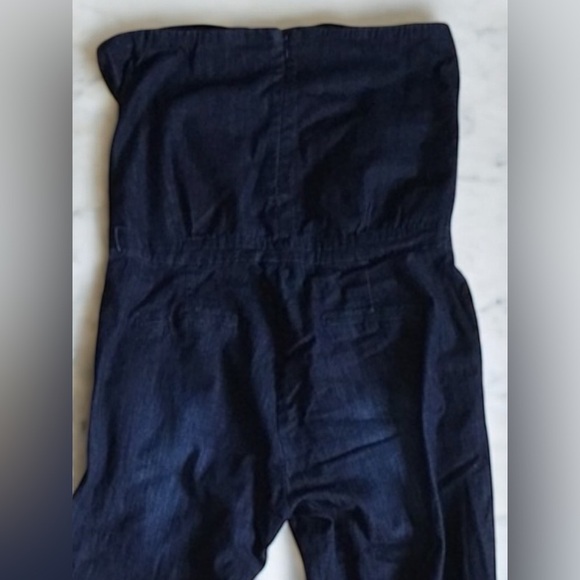 Stylish Strapless Denim Jumpsuit - Picture 6 of 6